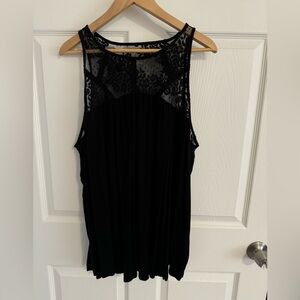 Jersey and lace tank top Torrid